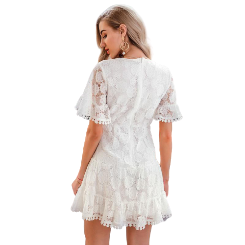 Robe Dentelle Blanche Femme
