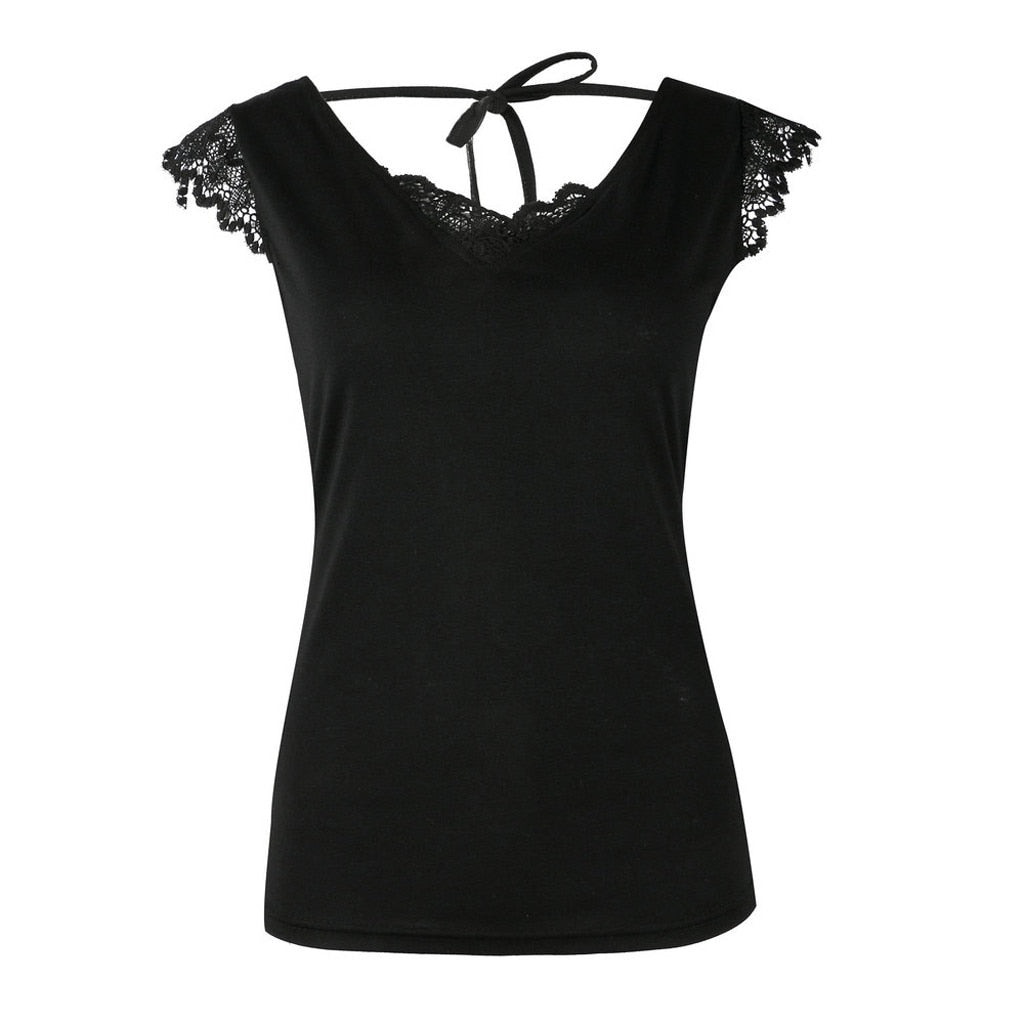 Top Dos Dentelle Noir