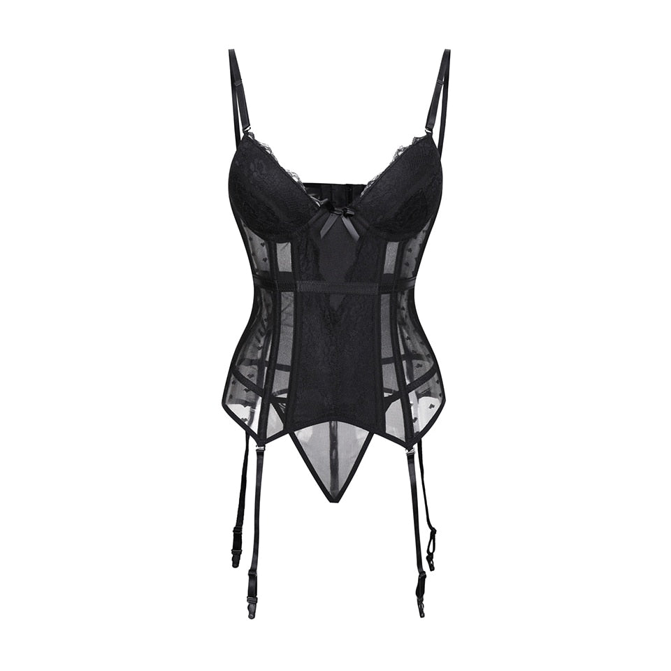 Bustier Corset Dentelle Noir