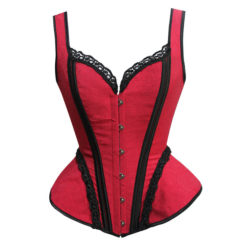Bustier Dentelle Chic Rouge