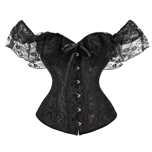 Corset Dentelle Mariage Noir