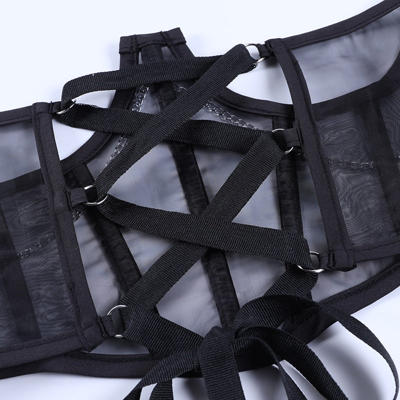 Corset Dentelle Transparent