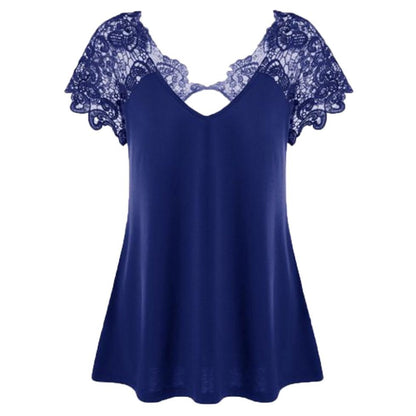 Haut Dentelle Grande Taille Bleu
