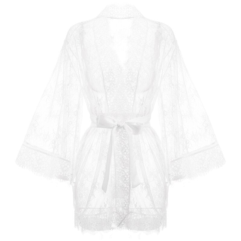 Kimono Dentelle Blanc
