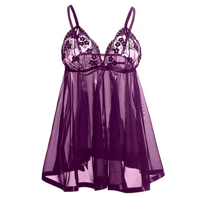 Nuisette Femme Dentelle Grande Taille Violet