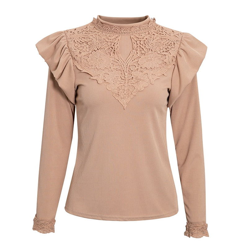 Pull Dentelle Beige