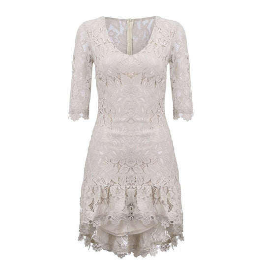 Robe Dentelle Bohème Couleur Beige