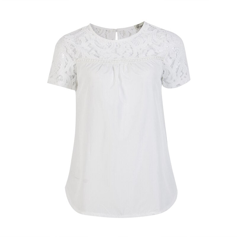 T-Shirt Dentelle Blanc