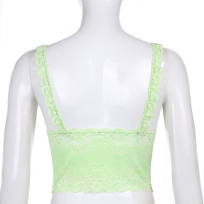 Top Dentelle Verte